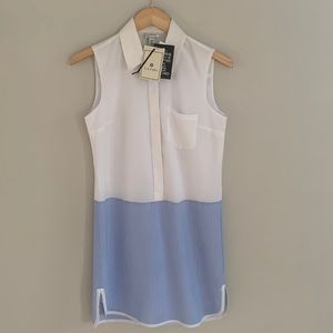Altuzarra For Target NWT Banker Stripe Shirtdress White Blue Pinstripe